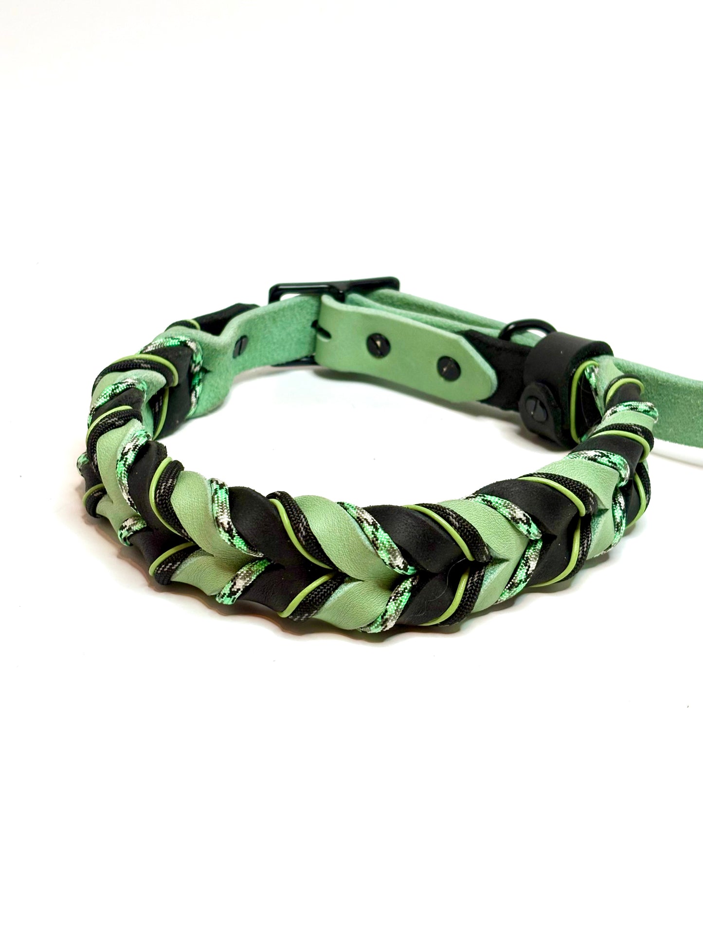 Lederhalsband Fresh Mint