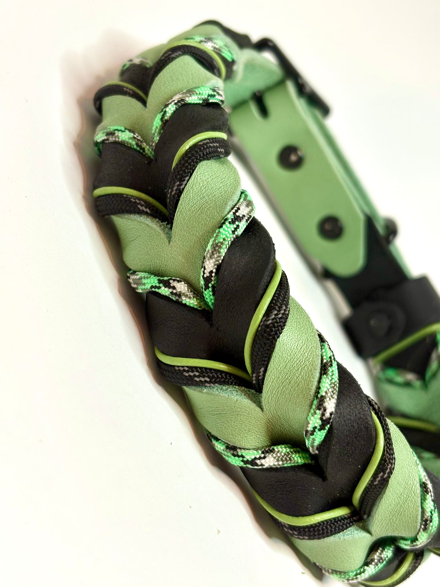 Lederhalsband Fresh Mint