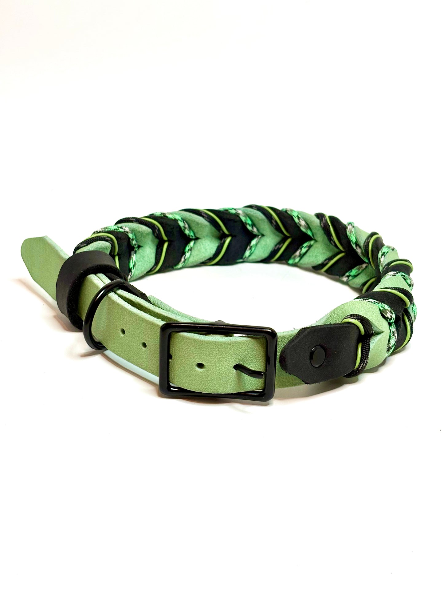 Lederhalsband Fresh Mint
