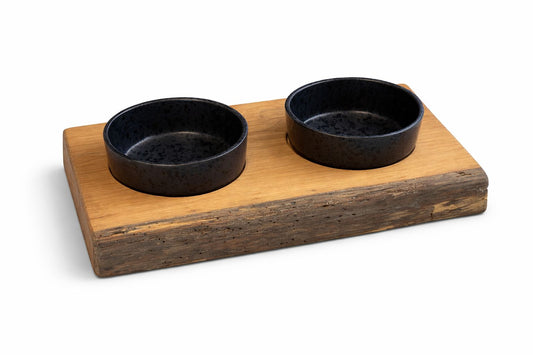 Barneo Napfbar aus weiß geöltem Eichenholz