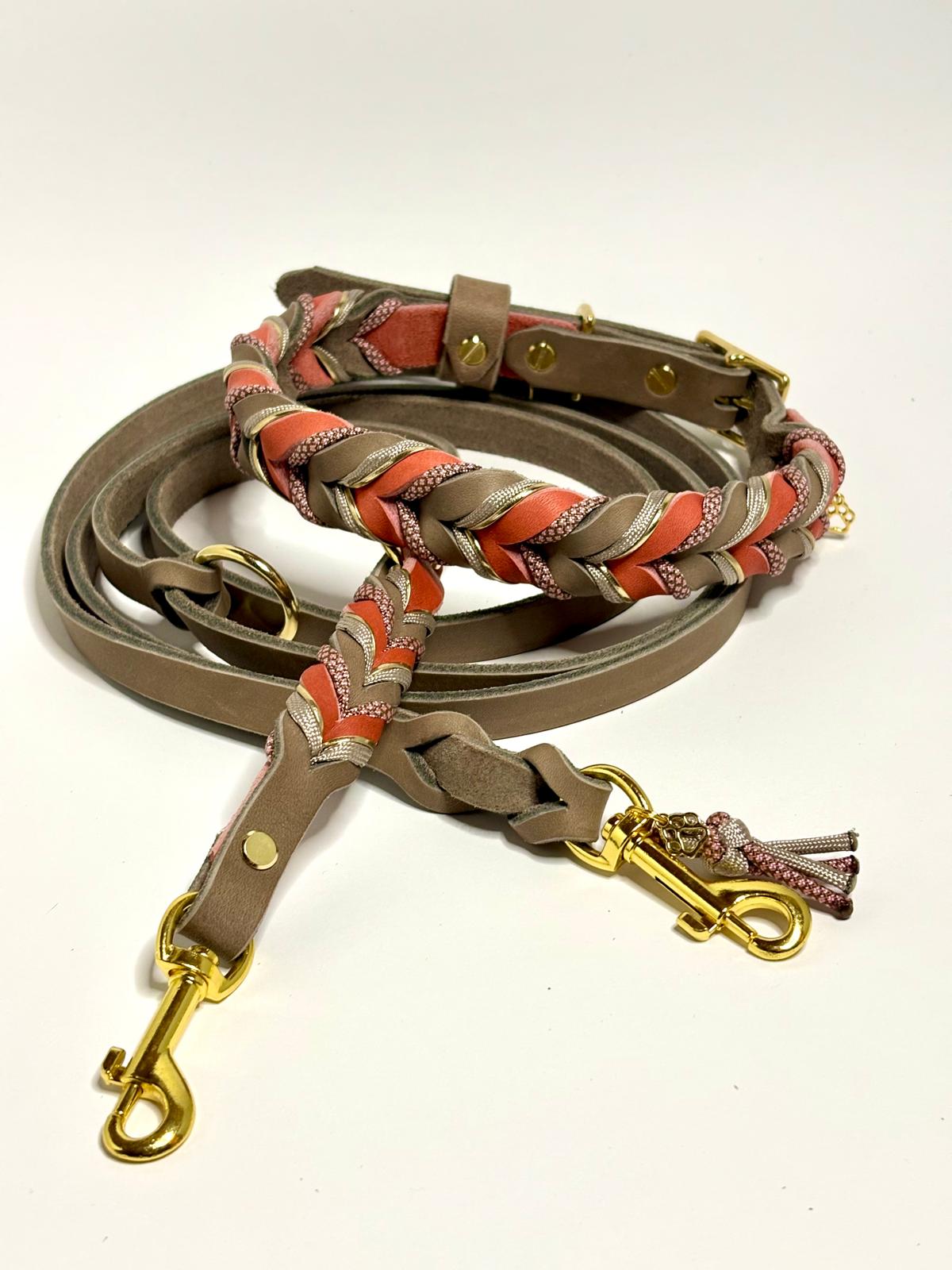 Lederhalsband Terra Rosé